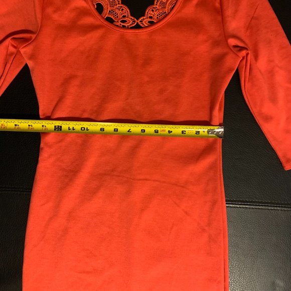 Alloy Apparel Salmon Body Con Mini/Midi Dress - Picture 4 of 16